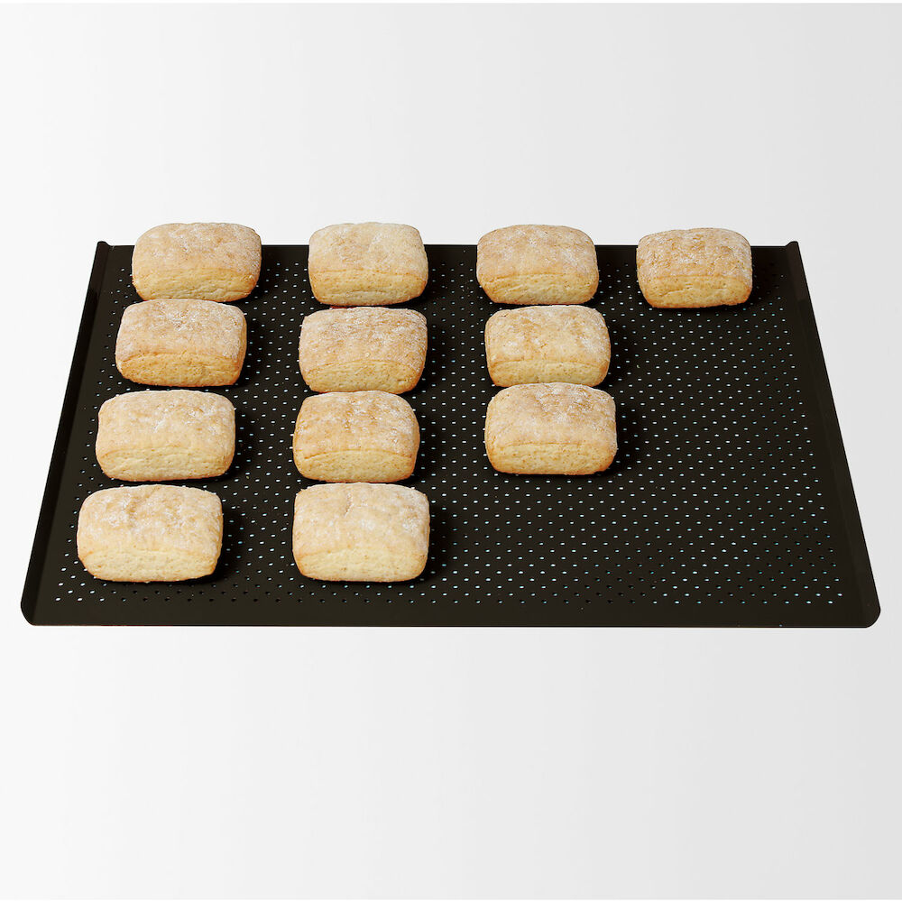 Bakery plate, perforated Metos Non-Stick aluminium 400x600