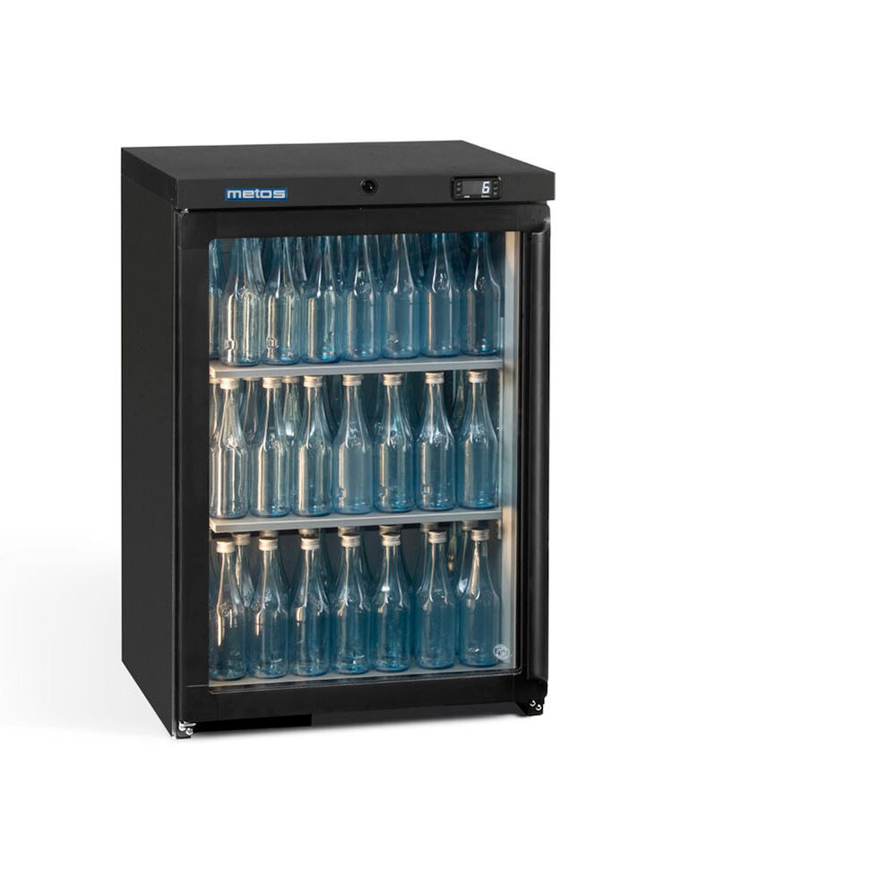 Barkjøleskap med glassdør Metos Maxiglass MG3/150LG, venstrehengslet dør