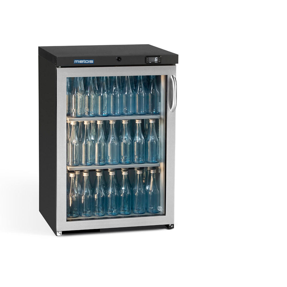 Barkjøleskap med glassdør Metos Maxiglass LG3/150LGCS, vensterhengsletdør