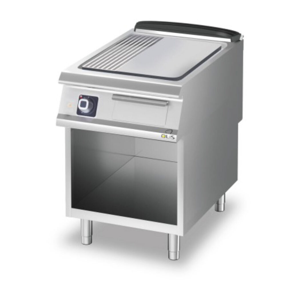 Griddle chromium/grooved Metos Diamante D93/10SFTEC1/3R with opencupboard 230V/3PE/50Hz