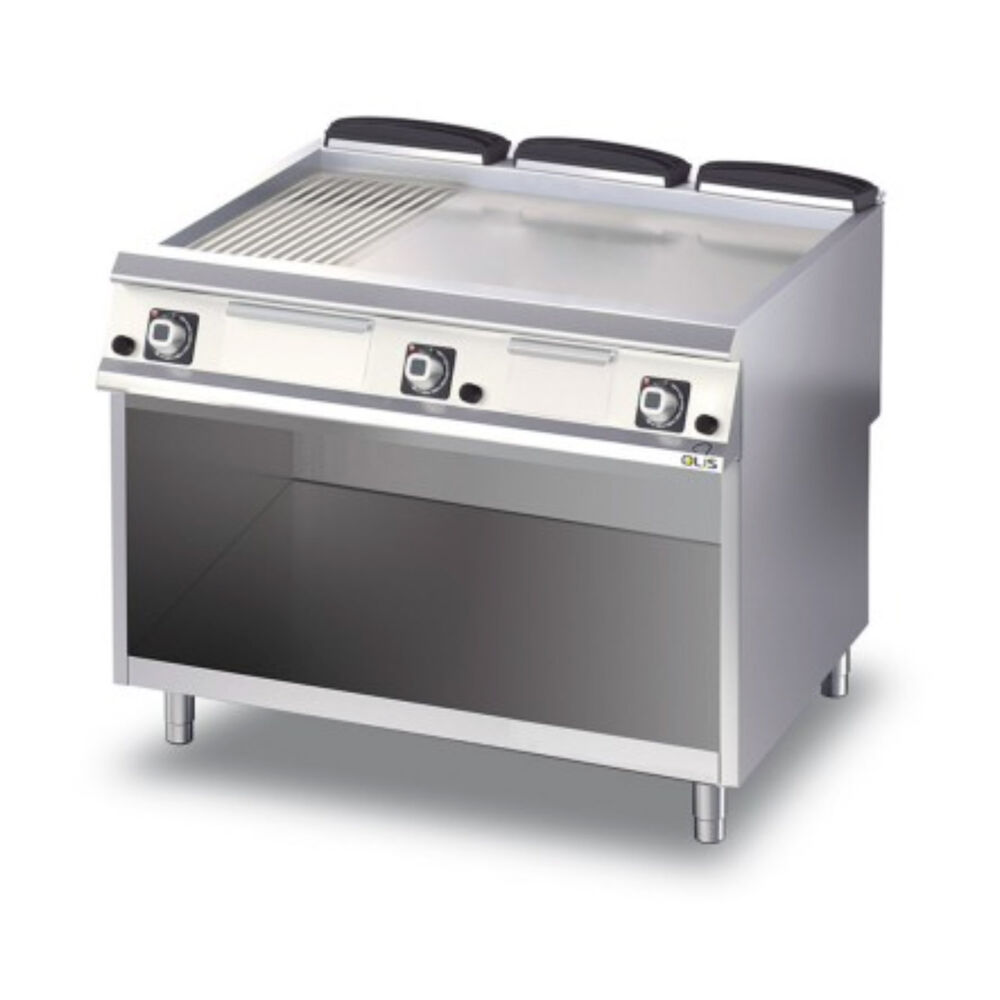 Gassflattgrill rillet Metos Diamante D96/10FTTG1/3R med åpent stativ