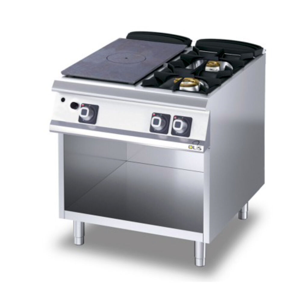 Gas range Metos Diamante D74/10CTGDX with open cupboard