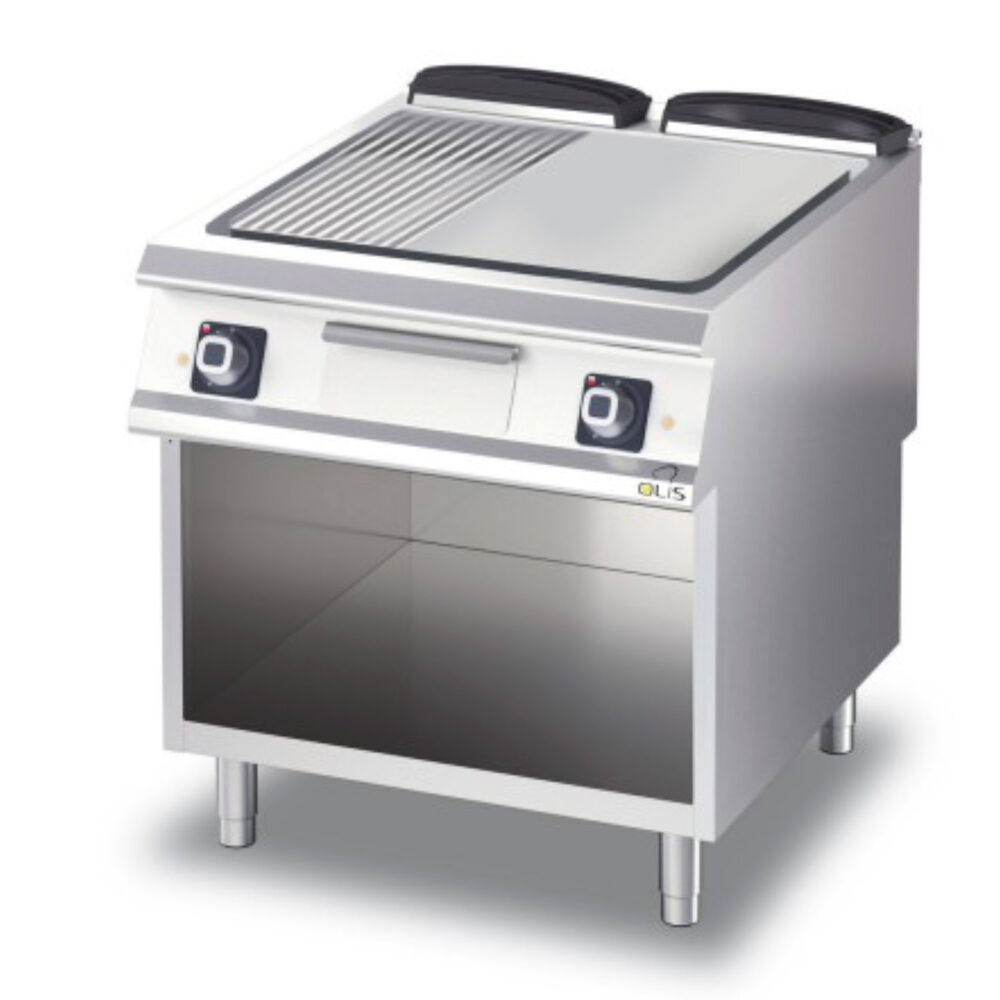 Flatgrill rillet Metos Diamante D74/10SFTEA 1/3 Rillet, 2/3 glatt medåpent stativ, 400V/3NPE/50/60Hz