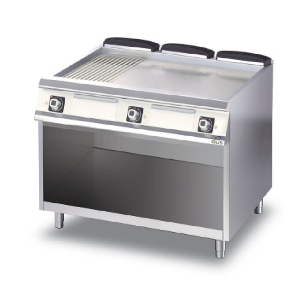 Flatgrill rillet Metos Diamante D76/10 FTEA1/3R med åpent stativ400V/3NPE/50/60Hz